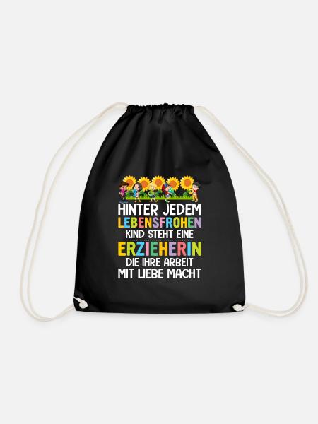 Abschiedsgeschenk für Erzieher - Turnbeutel - Schwarz