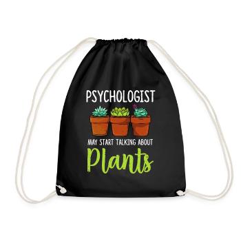 Psychologie Psychologe Therapeut Geschenk Psyche - Turnbeutel - Schwarz - Vorne