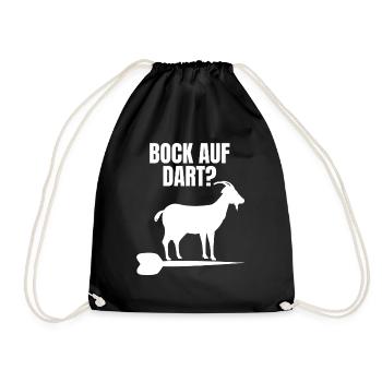 Bock auf dart? Lustiges Dart shirt - Turnbeutel - Schwarz - Vorne