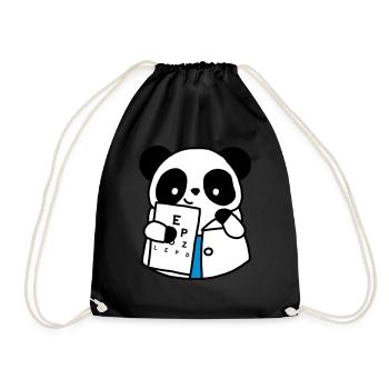 Ophthalmologist Optical Panda - Drawstring Bag - black - Front