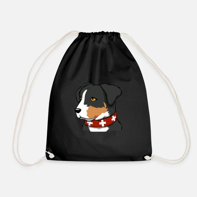 Schweizer Sennenhund Bauernhund Berghund Geschenk - Turnbeutel - Schwarz