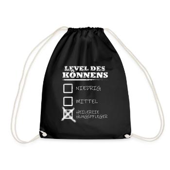 Level des Könnens Heilerziehungspfleger Geschenk - Turnbeutel - Schwarz - Vorne