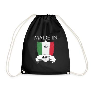 Made in Naples - Drawstring Bag - black - Front
