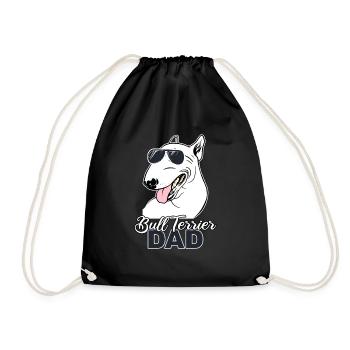 Bull Terrier Dad Terrier Dog Dog Fighting Dog - Drawstring Bag - black - Front