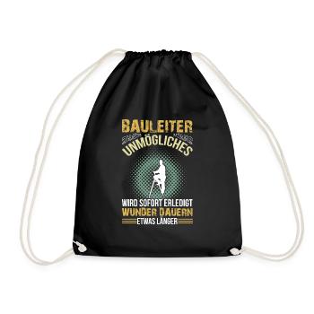 Construction managers make it possible - Drawstring Bag - black - Front