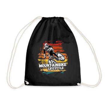 Mountain Biker / VTT Downhill Vélo cadeau - Sac de sport léger - noir - Devant