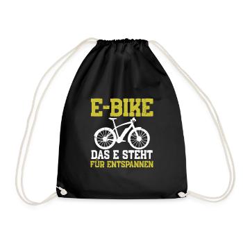 E-BIKE Electric Bicycle Electric Bike Battery Bicycle - Drawstring Bag - black - Front