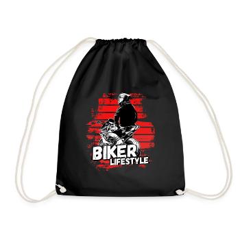 Motorcycle Lifestyle / Motorrad / Motorräder biker - Turnbeutel - Schwarz - Vorne