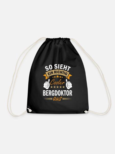 Bergdoktor lustige Sprüche Spruch - Turnbeutel - Schwarz