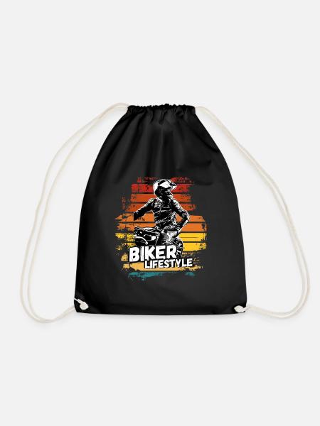 Motorcycle Lifestyle / Motorrad / Motorräder biker - Turnbeutel - Schwarz