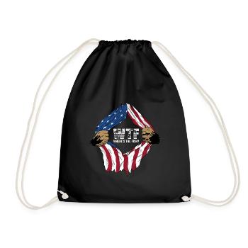 Fishing - Drawstring Bag - black - Front
