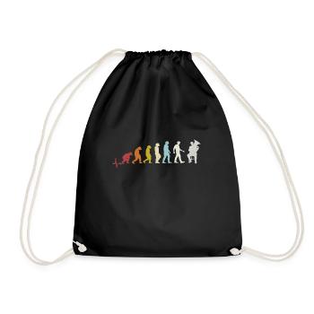 Tuba Tubist Evolution Brass Instrument Music - Drawstring Bag - black - Front