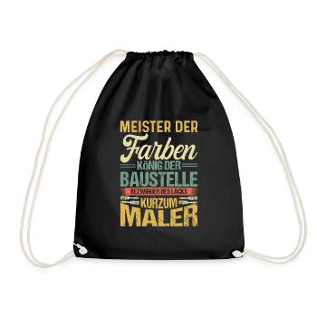 Maler Meister der Farben - Turnbeutel - Schwarz - Vorne