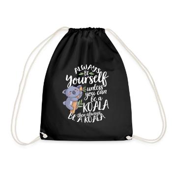 Koala - Drawstring Bag - black - Front