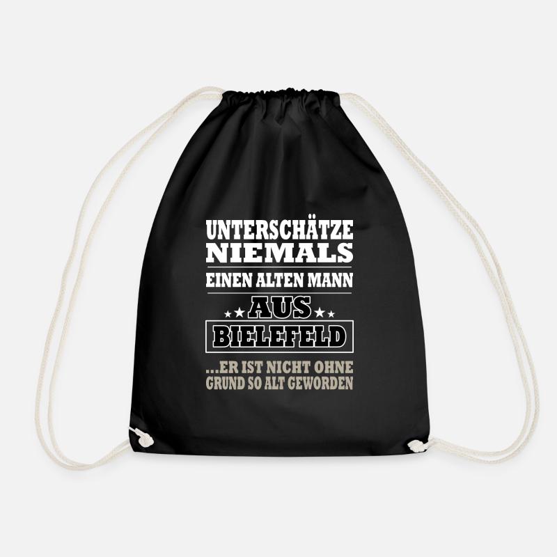 Alter Mann aus Bielefeld Bielefelder - Turnbeutel - Schwarz