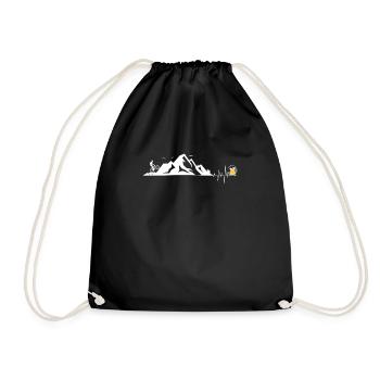 VTT battement de coeur VTT Bière Downhill ECG - Sac de sport léger - noir - Devant