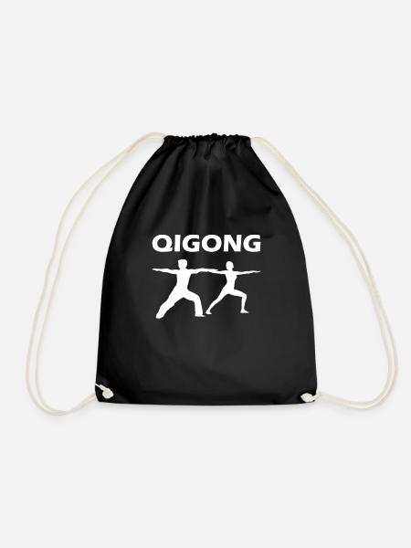 Qigong Qi Gong Mediation Kampfkunst - Turnbeutel - Schwarz