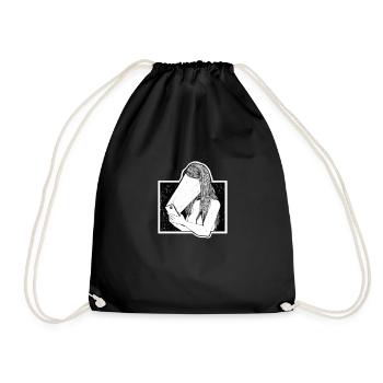Anti social japonais rengaine anime - Sac de sport léger - noir - Devant