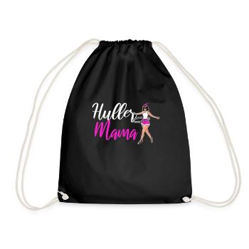 HulaHoop Mama Tanz hullern Reifenliebe - Turnbeutel - Schwarz - Vorne