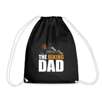 The Hiking Dad Hiking Dad Father's Day Birthday - Drawstring Bag - black - Front