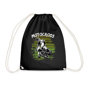 Motocross Design Enduro / Idée cadeau / MX Retro - Sac de sport léger - noir - Devant
