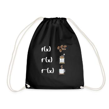 Math Teacher Derivation Coffee Lovers - Drawstring Bag - black - Front