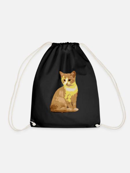 Katzen Katze - Turnbeutel - Schwarz