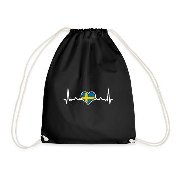 Sweden Sverige Scandinavia - Sac de sport léger - noir - Devant