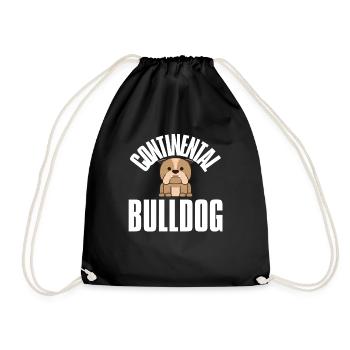 Colorbulls Conti Bulldoggen Continental Bulldogs - Turnbeutel - Schwarz - Vorne