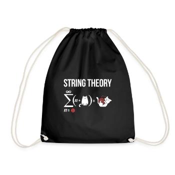 string theory, astrophysics schrödinger cat Phys - Turnbeutel - Schwarz - Vorne