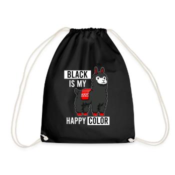 Black Is My Happy Color Sarkastischer Lama Alpaka - Sac de sport léger - noir - Devant
