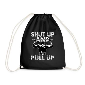 Shut Up and Pull up | Calisthenics Traction - Sac de sport léger - noir - Devant