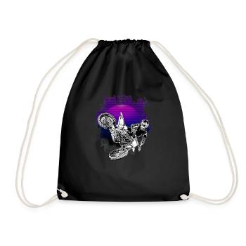 Motocross Design Enduro / Idée cadeau / MX Retro - Sac de sport léger - noir - Devant