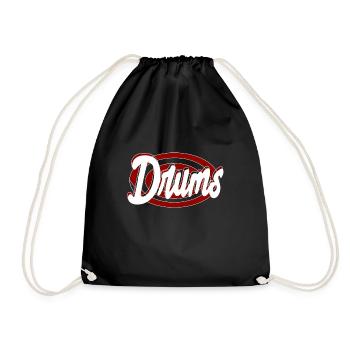 Drums - Turnbeutel - Schwarz - Vorne