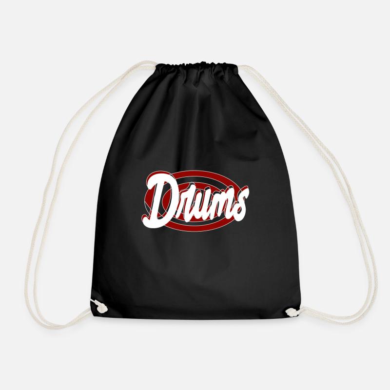 Drums - Drawstring Bag - black