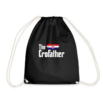 Kroatien Flagge Hrvatska Papa Jugo Vater Balkan - Turnbeutel - Schwarz - Vorne