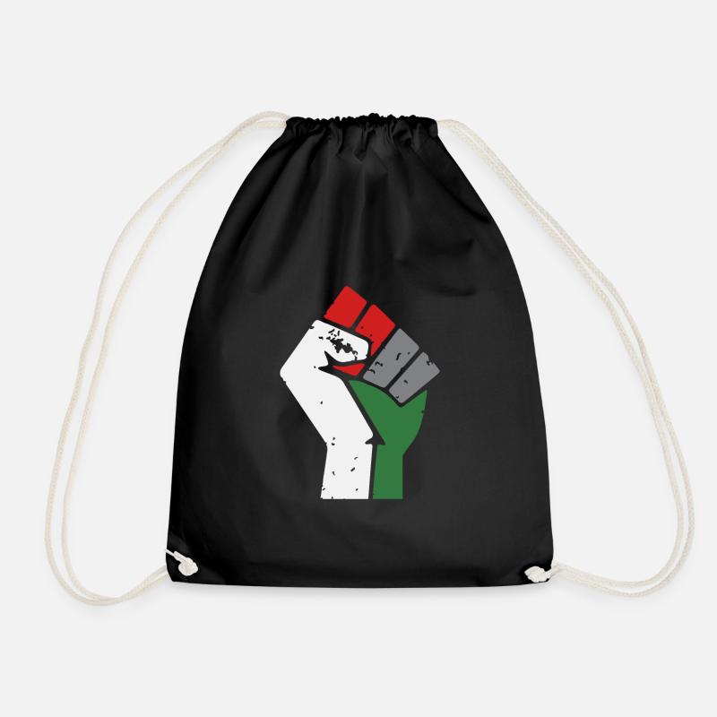 Freie Gaza Palästina Faust - Turnbeutel - Schwarz