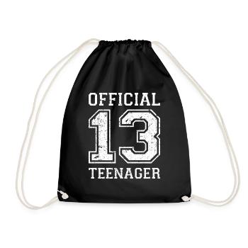 13 ans officiel - Sac de sport léger - noir - Devant