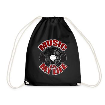 MUSIC is my life Headset - Sac de sport léger - noir - Devant