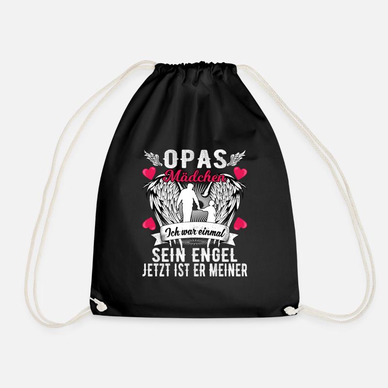 Opas Mädchen Ich War Einmal Sein Engel - Turnbeutel - Schwarz