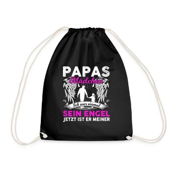 Papas Mädchen Ich War Einmal Sein Engel - Turnbeutel - Schwarz - Vorne