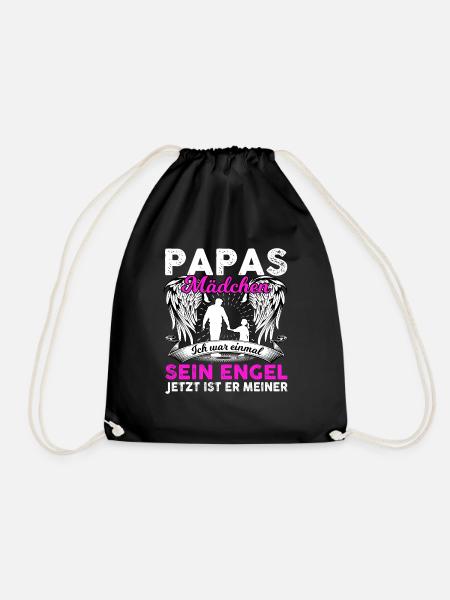 Papas Mädchen Ich War Einmal Sein Engel - Turnbeutel - Schwarz
