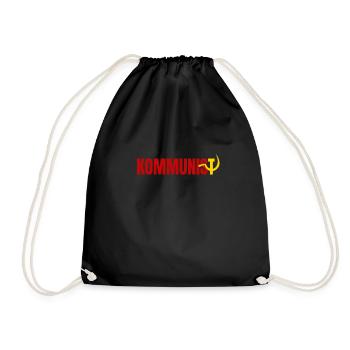 Communist USSR flag hammer and sickle Russia - Drawstring Bag - black - Front
