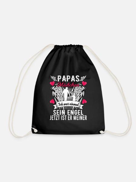 Papas Mädchen Ich War Einmal Sein Engel - Turnbeutel - Schwarz
