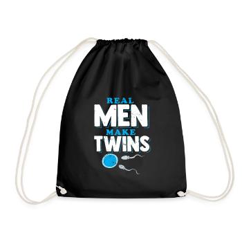 Real Men Make Twins Dad - Sac de sport léger - noir - Devant