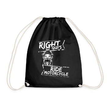 Motorcycle Lifestyle / Motorcycle / Motorcycles biker - Drawstring Bag - black - Front