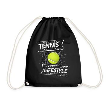 tennis / tennis / joueur de tennis / de tennis / de tennis - Sac de sport léger - noir - Devant