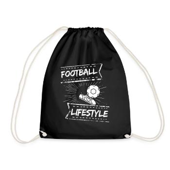 Fußball / Fußballmanschaft /Futbol / Fußball spiel - Turnbeutel - Schwarz - Vorne