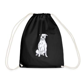 Bulldog américain | American Bulldog - Sac de sport léger - noir - Devant