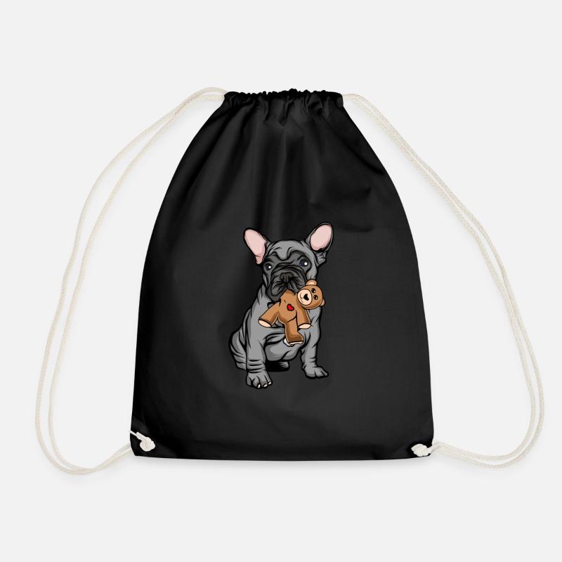 French Bulldog Kuscheltier - Turnbeutel - Schwarz